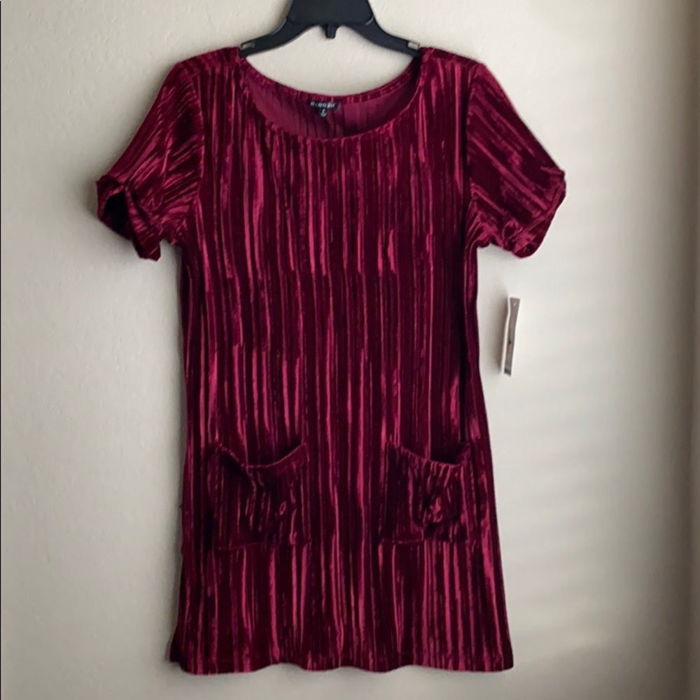 Burgundy velvet top